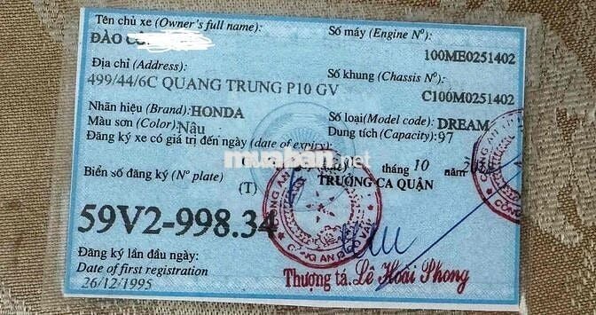 Honda Dream 1997 Nâu Thái Lan