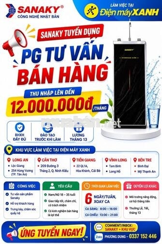 📣 SANAKY TUYỂN NHÂN VIÊN TƯ VẤN BÁN HÀNG 📣
