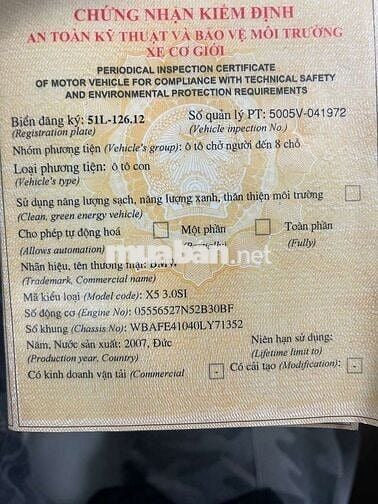 BMW X5 3.0SI 2007 Bạc 7 chỗ