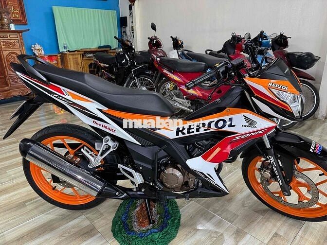 Honda Sonic Repsol 6 cấp Cam Trắng Đen
