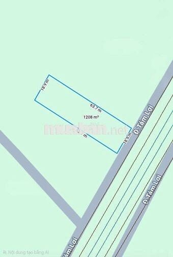 1.200m2 mặt tiền đường nhựa có điện 3fa 