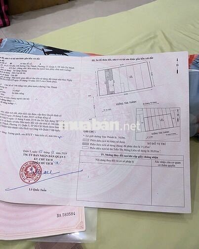 CHÍNH CHỦ BÁN NHÀ MẶT TIỀN ĐƯỜNG TÂN THÀNH Q5