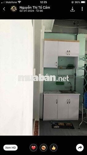 Phòng ban công rộng, tách bếp ngoài phòng tại 143/76 Gò Dầu