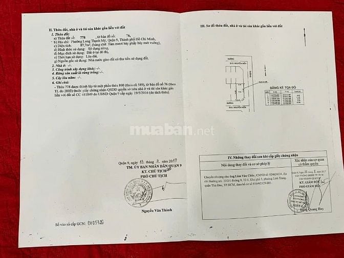 Bán Đất thổ cư 2 mặt tiền,gần đường 23 đường NGUYỄN XIỂN ( Vin home )