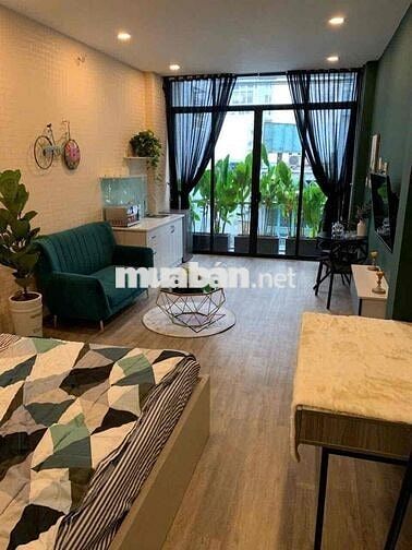 CHO THUÊ CĂN HỘ BAN CÔNG 45m2 GIÁP QUẬN 1. FULL TIỆN NGHI-GIẢM 500k/Th