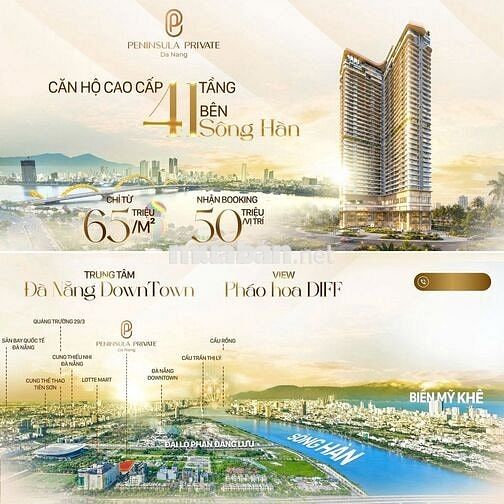 PENINSULA PRIVATE Căn hộ 5* đối diện Đà Nẵng Down Town,Lotte Mart.