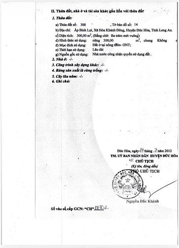 BÁN ĐẤT MẶT TIỀN QL2 ĐỨC HOÀ LONG AN 