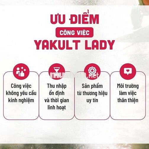 YAKULT TUYỂN DỤNG BÁN HÀNG