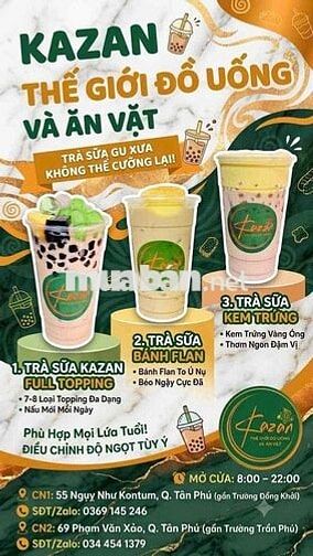 ***  Pha Chế (Full/Part),Q.lí Cửa Hàng