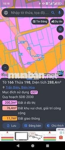 Bán đất ở trung tâm phường Trấn Biên, giao lưu cả đất NN vùng xa