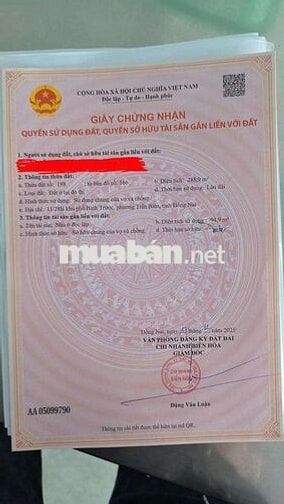 Bán đất ở trung tâm phường Trấn Biên, giao lưu cả đất NN vùng xa