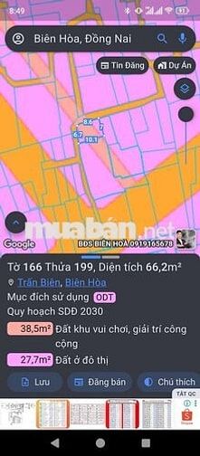Bán đất ở trung tâm phường Trấn Biên, giao lưu cả đất NN vùng xa