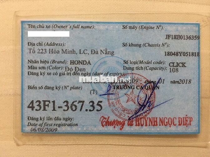 BÁN LẠI CHIẾC XE MÁY TAY GA HONDA CLICK
