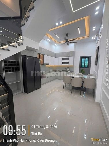 Nhà 3 tầng full nội thất tại Quỳnh Hoàng An Dương Hải Phòng