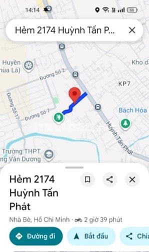 Đất 2 mặt tiền hẻm, sổ hồng chủ sẵn trên tay Huỳnh Tấn Phát, Nhà Bè