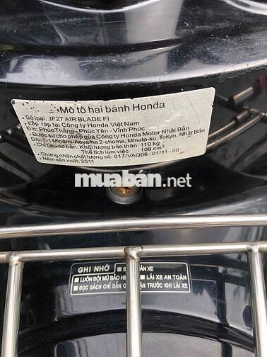 Honda Air Blade FI 2011 Đen bạc