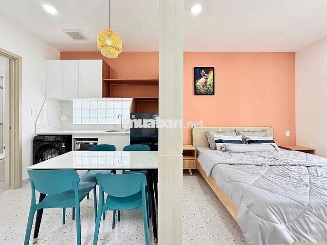 CHO THUÊ CĂN HỘ 1PN BAN CÔNG FULL NT GẦN S.BAY, CV GIA ĐỊNH, CV HVT.