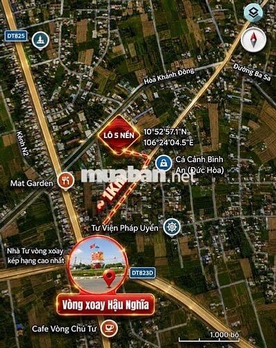 Bán đất FULL THỔ CƯ ĐÃ RA SỔ tại Thị trấn Hậu Nghĩa, Đức Hoà, Long An