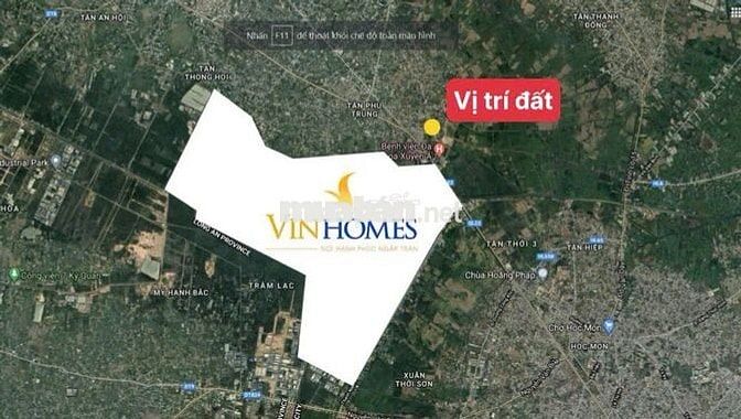 790tr Lô đất kế bên Vinhomes đường Nguyễn Thị Lắng (283m2) shr, thổ cư