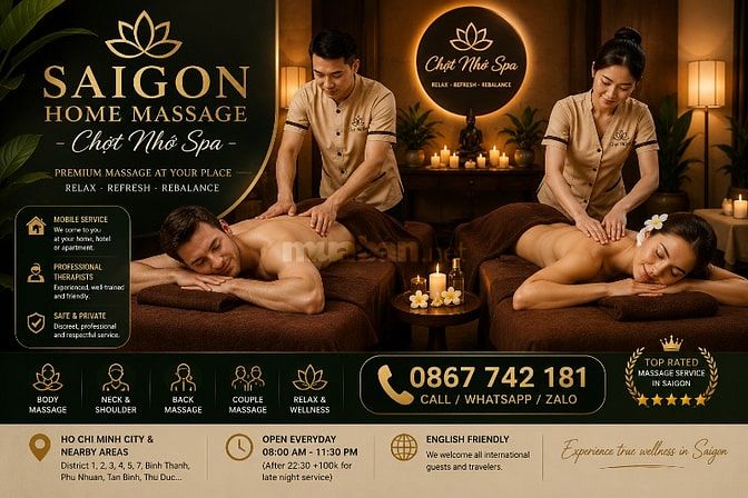 Massage Tận Nơi TP.HCM | Body - Vai Gáy - Thần Kinh Tọa 