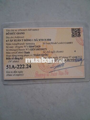 Toyota Camry 1995 Xanh 4 chỗ