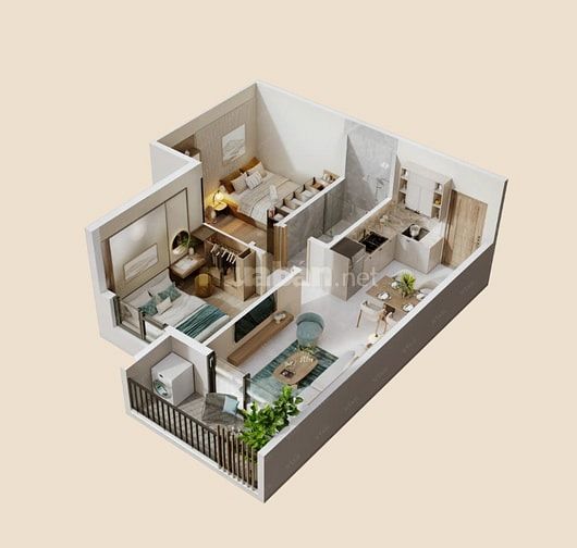 Căn hộ mặt tiền Trần Văn Giàu - Cầu Xáng - Bình Chánh 2PN - 1 WC 50m2