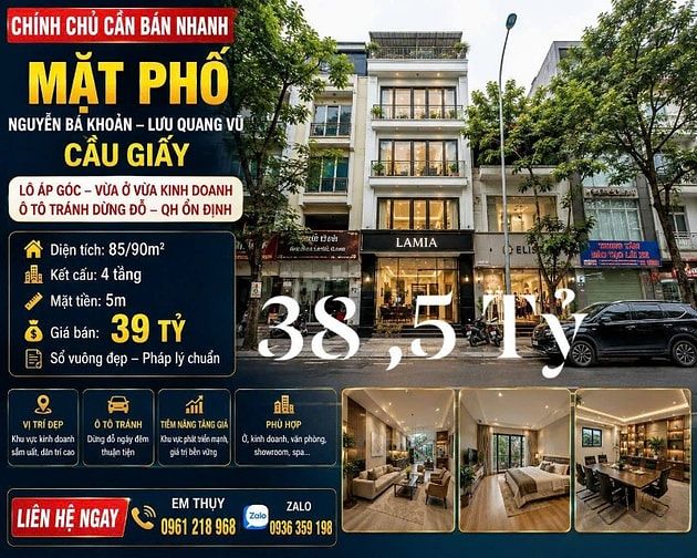 BÁN GẤP  NHÀ PHÂN LÔ VIP NGUYỄN PHONG SẮC, CẦU GIẤY  DT 70M  GIÁ 33,5Ỷ