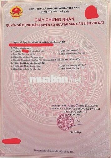 *** 1 căn sổ sẵn chuyển nhượng ngay
