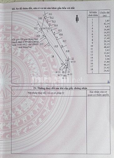 Cần bán 1 lô đất tại chợ Hóa An phường Biên Hòa, Diện tích 4202 m2