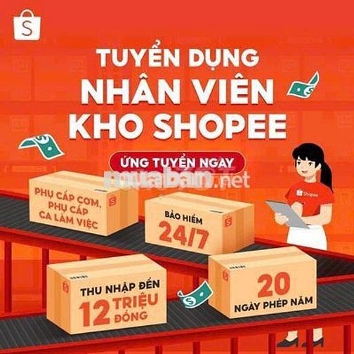 TUYỂN NHÂN VIÊN ĐÓNG GÓI  – THƯỞNG  ĐẾN 1TR4