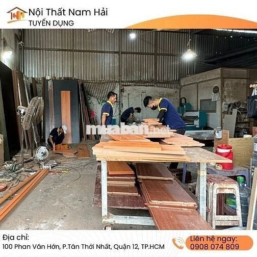 CẦN TUYỂN THỢ ĐÓNG HÀNG, PHỤ MỘC XƯỞNG NỘI THẤT GỖ