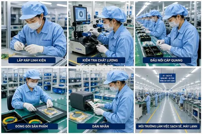 NHÂN VIÊN LẮP RÁP ĐẦU NỐI CÁP TẠI BÌNH DƯƠNG 13TR+