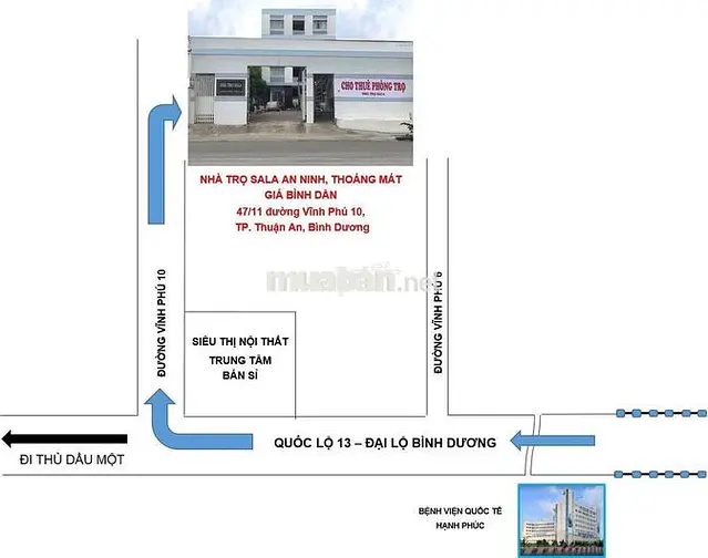 Cho thuê phòng trọ gần BV Hạnh Phúc, giáp ranh Thủ Đức