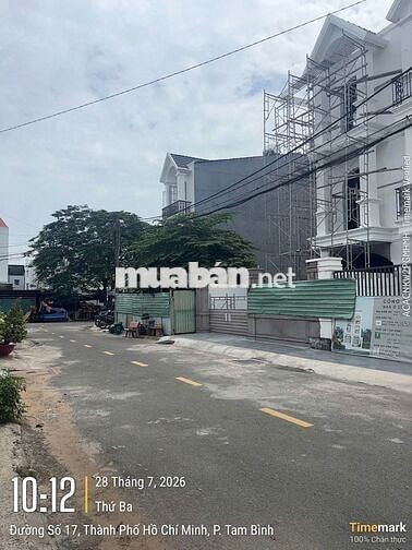 BÁN ĐẤT 80M2 (4X20) MT ĐƯỜNG 17 - KDC BÌNH CHIỂU