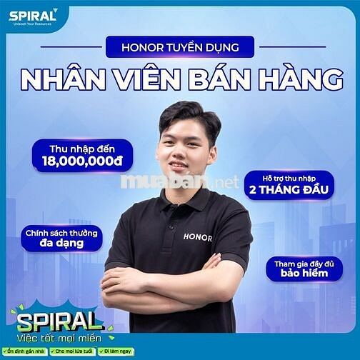 [KHÁNH HÒA] NHÂN VIÊN BÁN ĐIỆN THOẠI HONOR