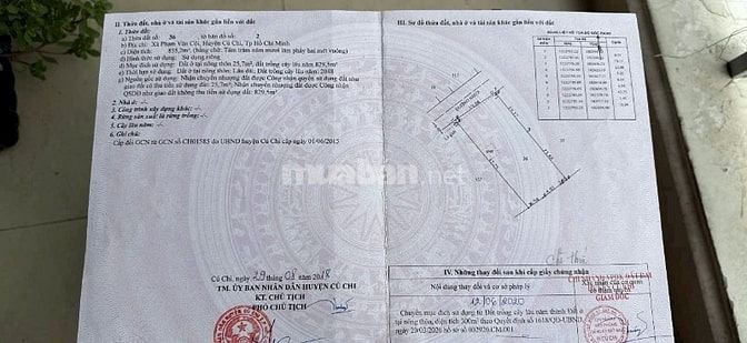 Chủ cần bán lô đất, có căn nhà nhỏ , mặt tiền đường Phạm Văn Cội , Củ 