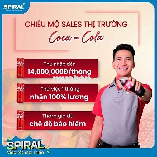🎯[KHÁNH HOÀ] COCA COLA TUYỂN DỤNG SALE THỊ TRƯỜNG