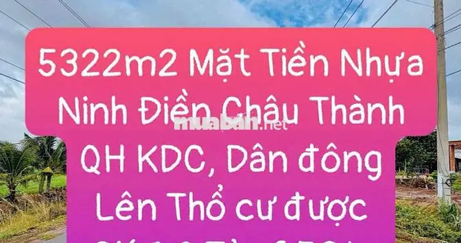 đất 5322m đường Long Phước Ninh điền