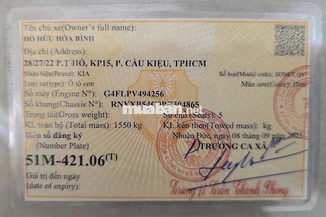 Kia Sonet Deluxe 1.5 AT 2023 Đen 50000 km