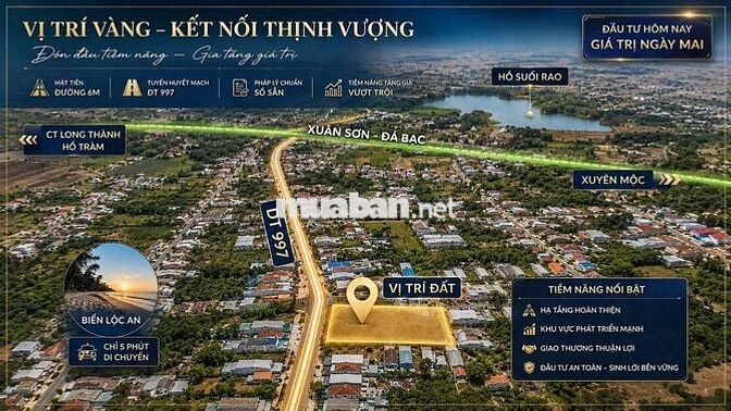 BÁN ĐẤT MẶT TIỀN ĐƯỜNG 997 - SHR - FULL THỔ CƯ - CHỈ 300 TRIỆU