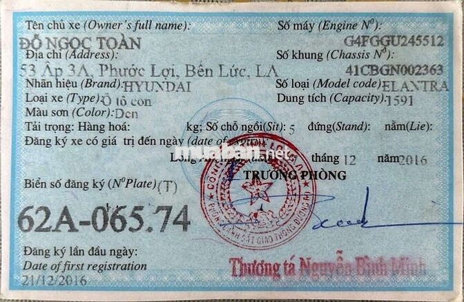 ELANTRA 1.6L SX 2016 TỰ ĐỘNG 128000KM BẢO HÀNH1NAM