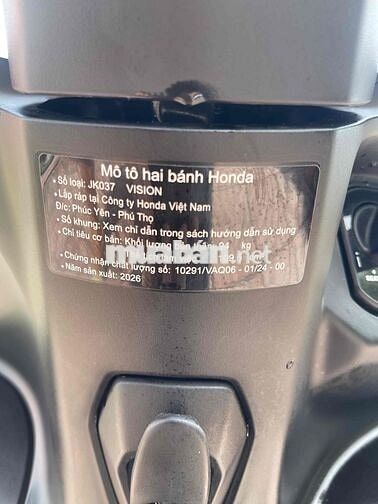 Honda Vision 2026 Xám 1500 km như mới biển 65