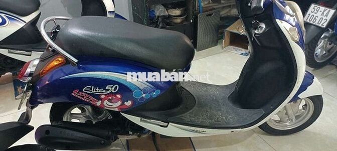 SYM Elite 50 Xanh trắng Xăng