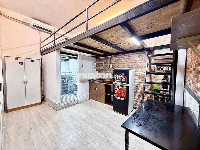 Cho thuê Duplex,Full nội thất, Gác cao, rộng 27m2, Gần Chợ Thái Bình