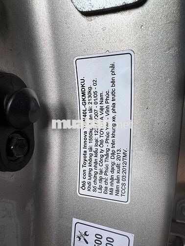 Toyota Innova E 2013 Vàng nâu