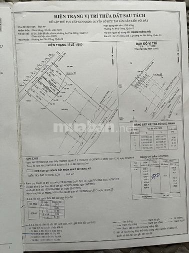 Chính Chủ Bán Đất An Phú Đông Q12, Đường trước nhà 5m , Cách QL1 400m