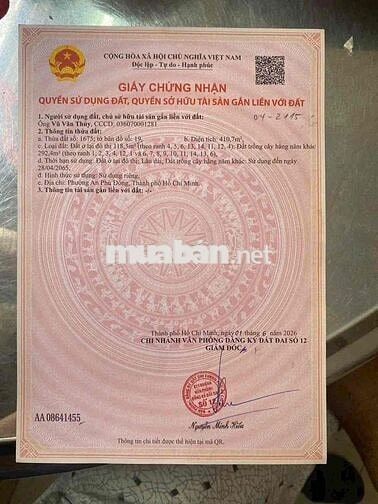 410m2 mặt tiền đường Thạnh Lộc 37 chỉ 8 tỷ