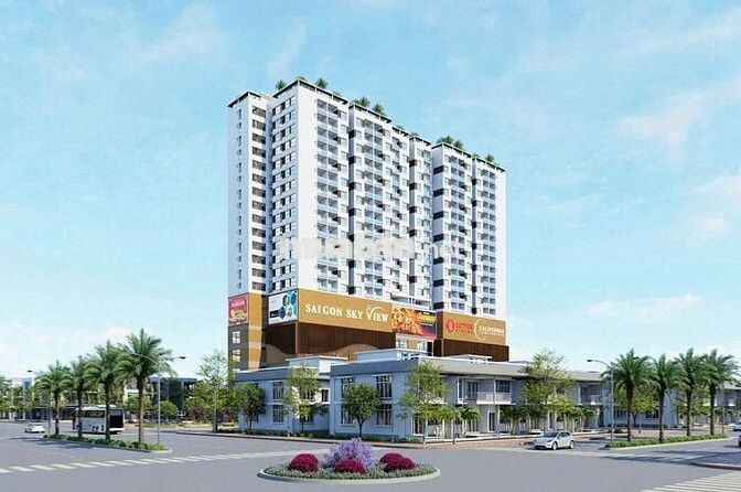 BÁN CĂN HỘ SKY VIEW 62M2, 4 MẶT TIỀN + 7 TẦNG TTTM, CẠNH BẾN XE Q8