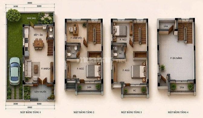 Nhà Phố Liền Kề Xẻ Khe 1 trệt 3 lầu kinh doanh và ở thuận tiện