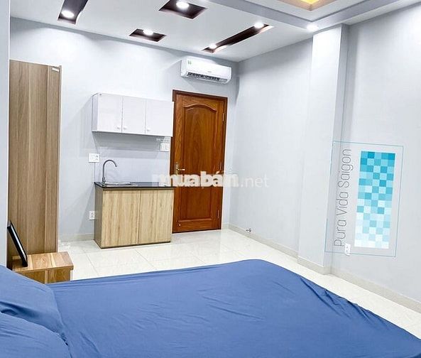 Studio ban công 40m mặt tiền Trần Quang Khải Tân Định Quận 1 thang máy